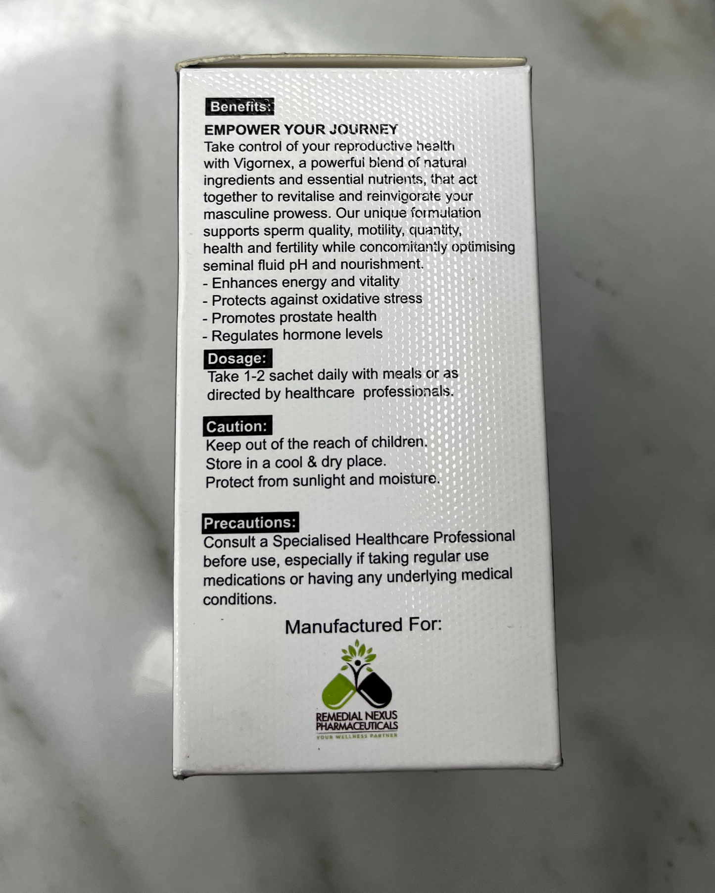 VigorNex - Male Fertility Supplement